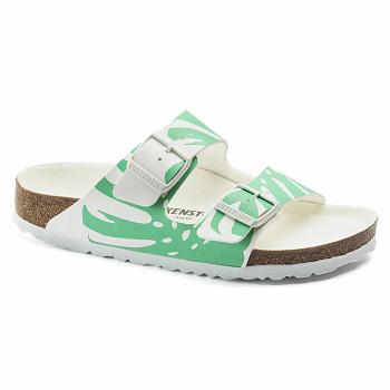 Dámské Arizona Birkenstock Monstera Birko-flor Zelene | CZ 54AHK